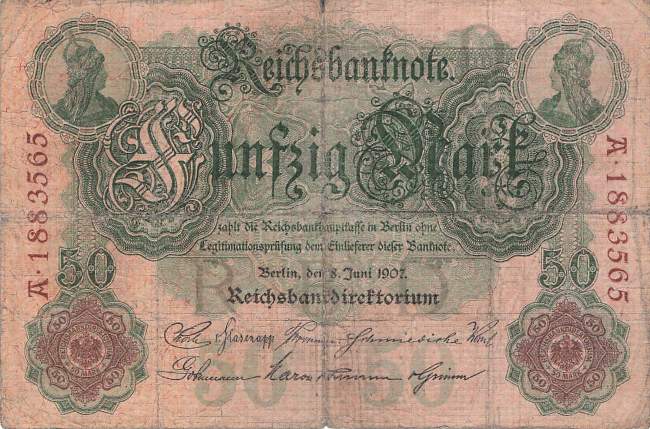 50 Mark 1907 ro.29 D/A